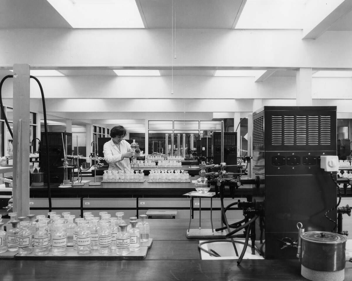 Chemistry lab, 1970s